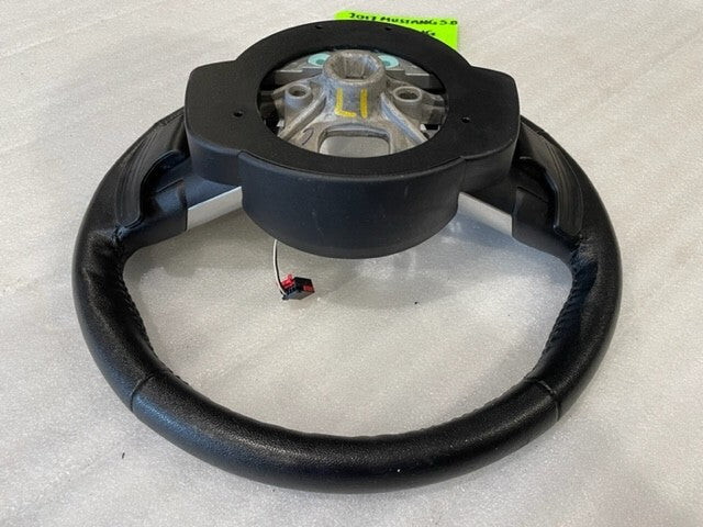 2017 FORD MUSTANG GT BLACK LEATHER STEERING WHEEL W CONTROLS  AUTOMATIC 15 16 17