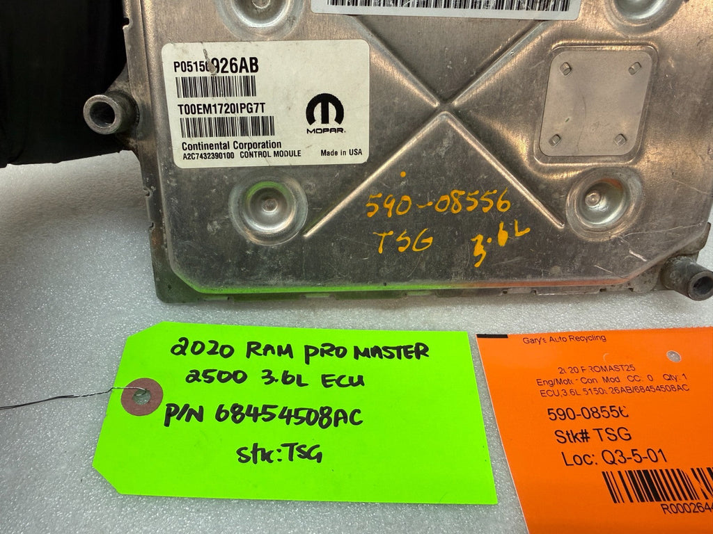 15-20 RAM PROMASTER 1500 2500 3500 3.6 OEM ENGINE COMPUTER ECM ECU P05150926AB