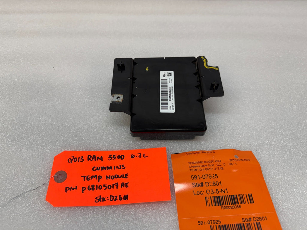 13 DODGE RAM 2500 3500 HEATER AC TEMPERATURE CONTROL MODULE P68105017AE