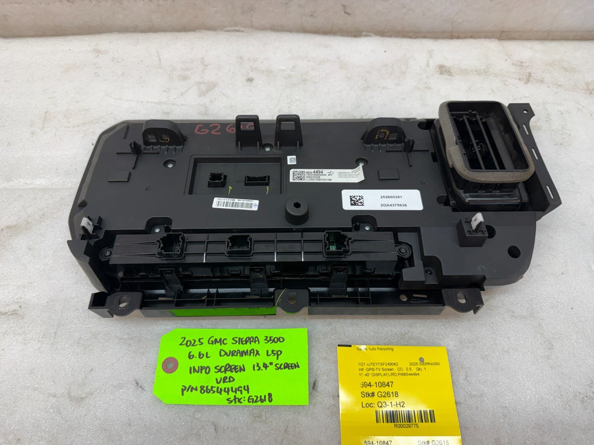 22-26 GMC 1500 2500 3500 SIERRA 13.4" RADIO TOUCHSCREEN DISPLAY VRD 86544494