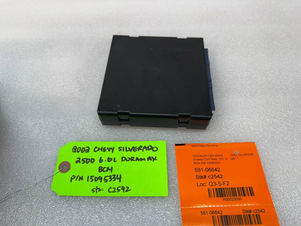 01 02 Chevrolet GMC DURAMAX LB7 6.6 BODY CONTROL MODULE BCM 15095334