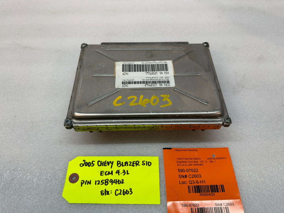 05 CHEVROLET BLAZER ASTRO SAFARI ENGINE COMPUTER ECM ECU 4.3 V6 12589462