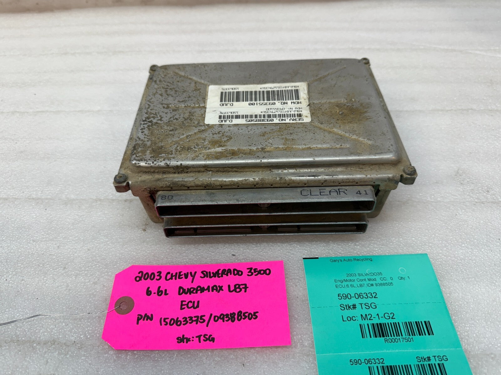 01-04 Chevrolet GMC 2500HD DURAMAX 6.6 LB7 ECM ECU ENGINE COMPUTER 15063375