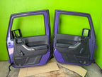 07-18 JEEP WRANGLER JK OEM FULL HARD DOORS PURPLE PHG W/ DOOR PANELS MIRROR KEY