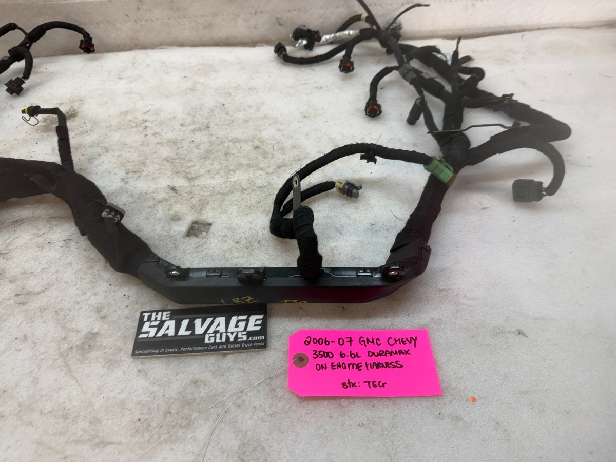 06 07 GMC CHEVROLET 2500HD DURAMAX 6.6 LBZ ENGINE MOTOR WIRING HARNESS LOOM