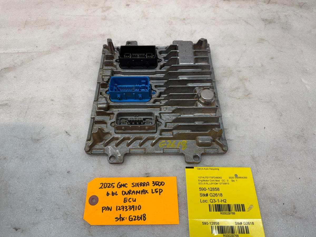 25 GMC 2500 3500 SIERRA 6.6 L5P DURAMAX DIESEL ENGINE COMPUTER ECM ECU 12733910