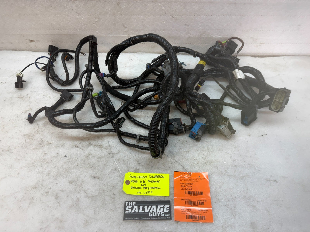 04 Chevrolet GMC 2500HD 3500HD DURAMAX 6.6 LLY DIESEL ENGINE BAY WIRING HARNESS