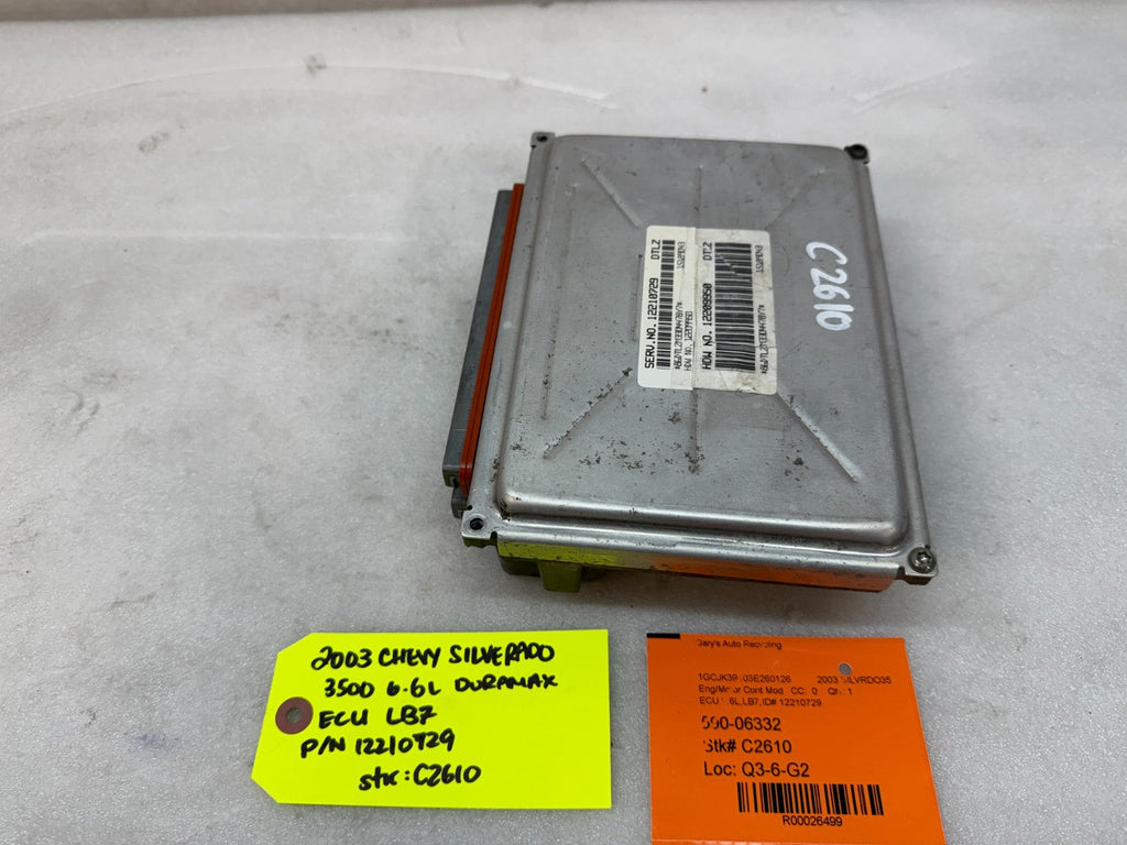 01-04 Chevrolet GMC 2500HD DURAMAX 6.6 LB7 ECM ECU ENGINE COMPUTER 12210729