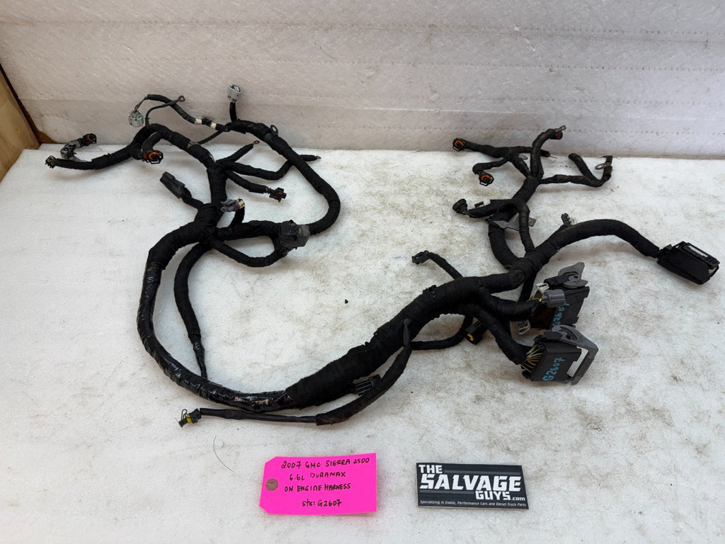 06 07 GMC CHEVROLET 2500HD DURAMAX 6.6 LBZ ENGINE MOTOR WIRING HARNESS LOOM