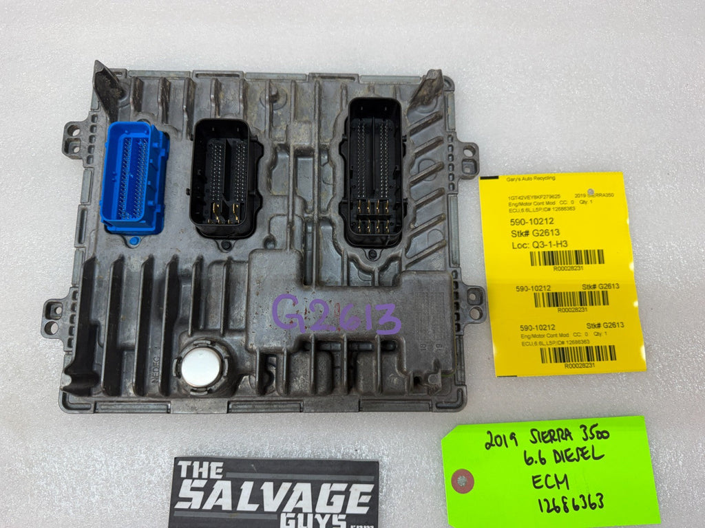 17-21 CHEVROLET GMC 3500 6.6 L5P DURAMAX DIESEL ENGINE COMPUTER ECM ECU 12686363