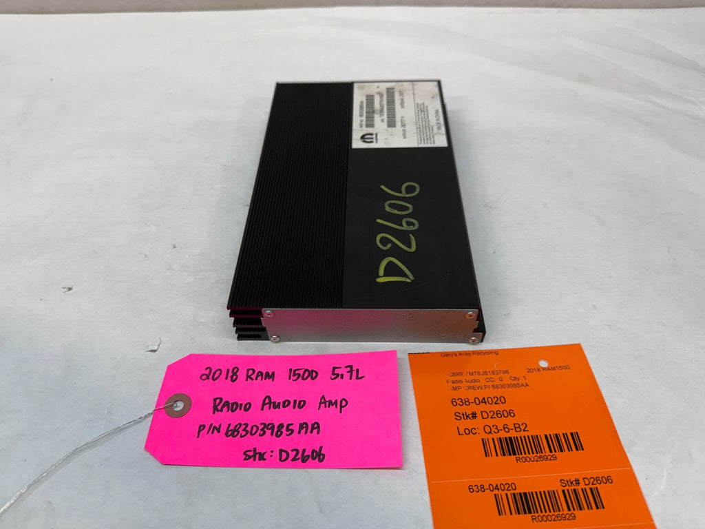 18 DODGE RAM SPORT 1500 5.7 STEREO RADIO AMPLIFIER AMP 68303985AA 13-18 63k