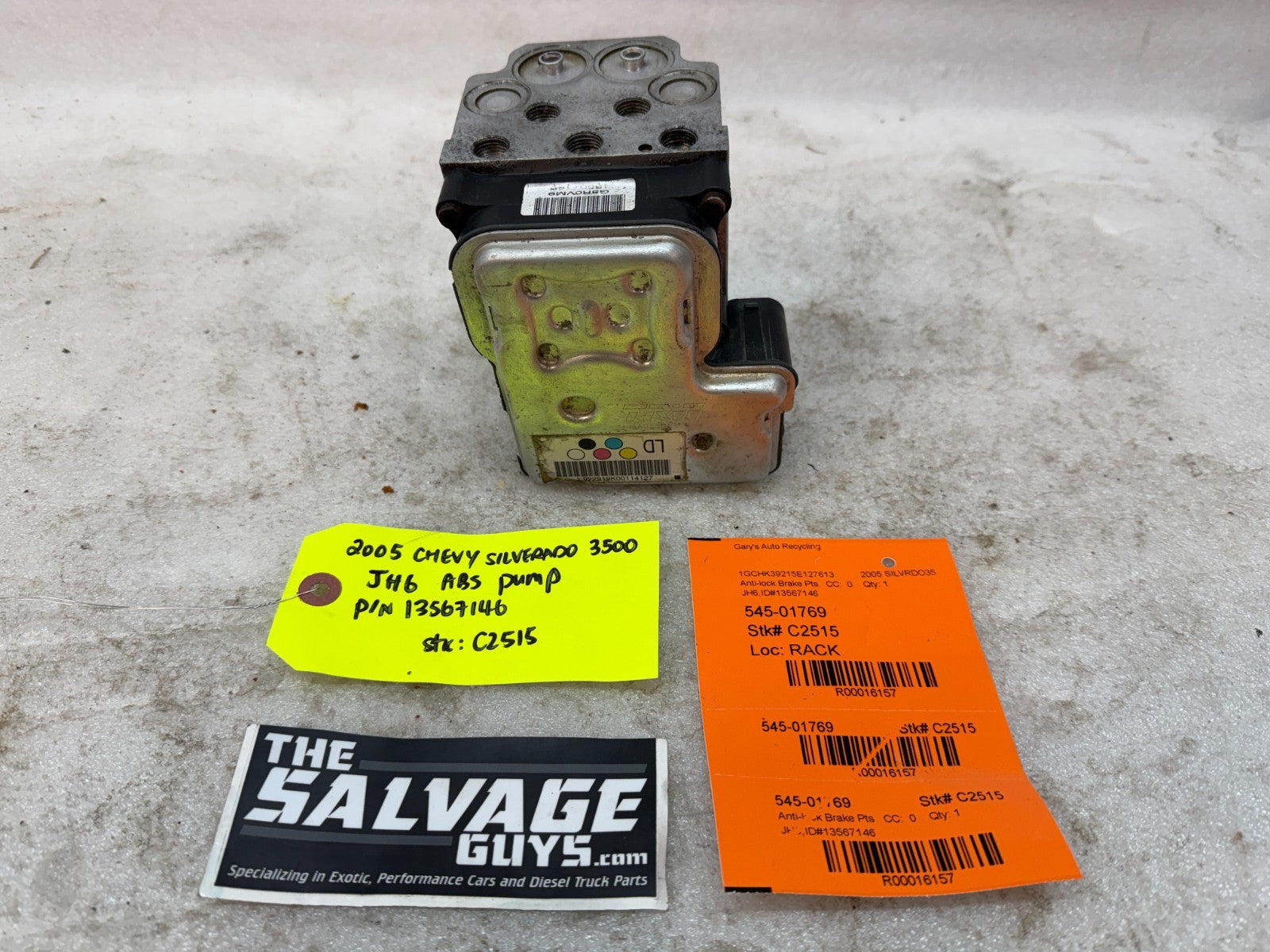 03-07 Chevrolet GMC SILVERADO 2500 6.6 ABS ANTI LOCK BRAKE PUMP MODULE 13567146