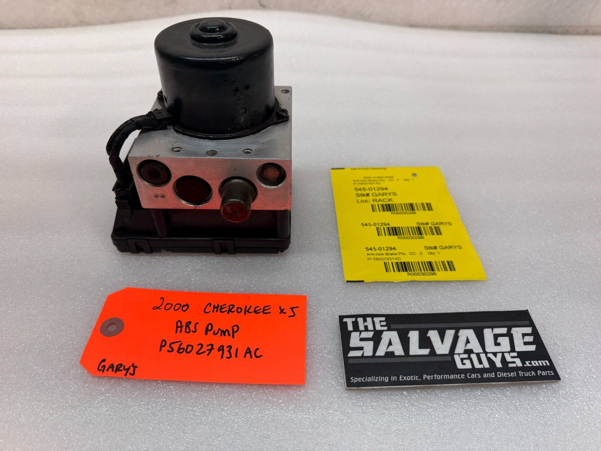 00 JEEP CHEROKEE XJ 4.0 AUTOMATIC ABS ANTI LOCK BRAKE PUMP MODULE P56027931AC
