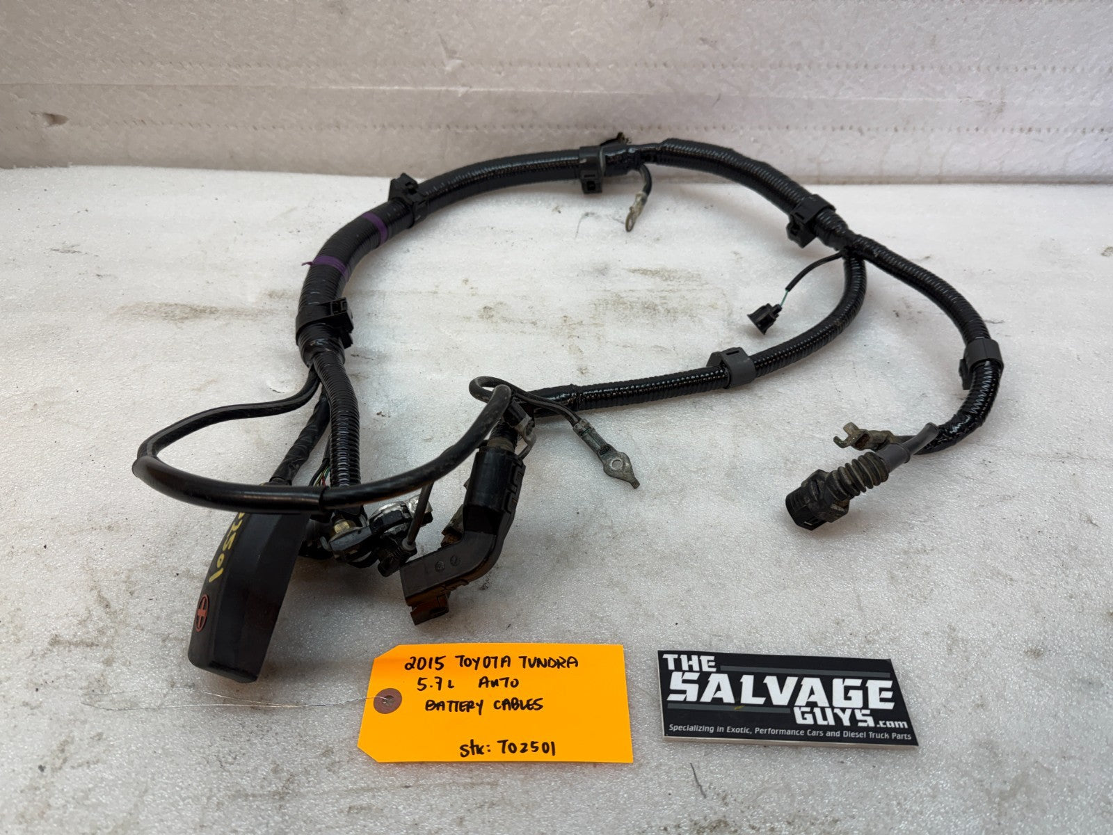 14 15 TOYOTA TUNDRA XK50 5.7 V8 OEM POSITIVE NEGATIVE BATTERY CABLE HARNESS
