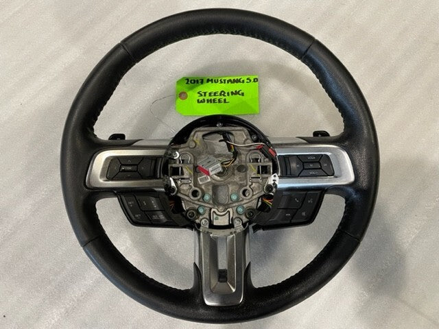 2017 FORD MUSTANG GT BLACK LEATHER STEERING WHEEL W CONTROLS  AUTOMATIC 15 16 17