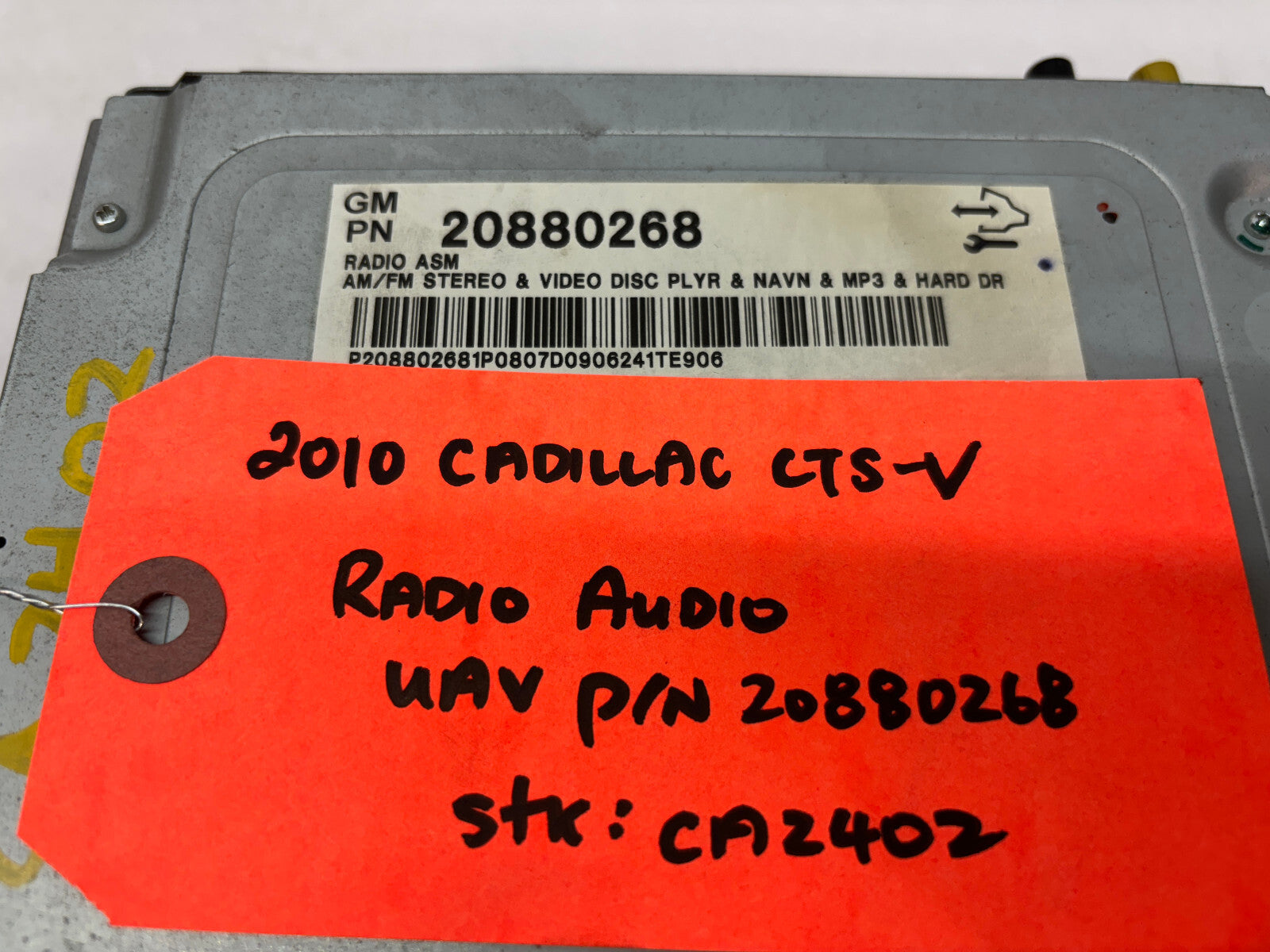 10 CADILLAC CTS-V CTSV OEM CD RADIO STEREO HEAD UNIT 20880268 08-11