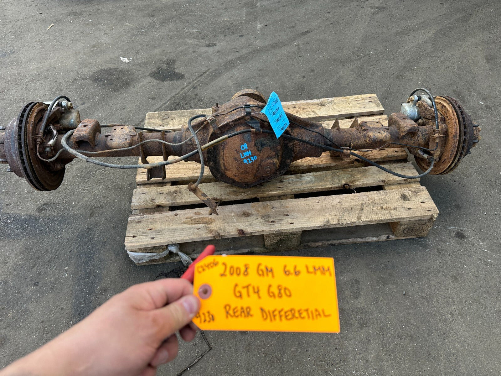 08 09 10 GMC SIERRA SILVERADO 2500HD 3500HD SRW REAR DIFFERENTIAL AXLE GT4 G80