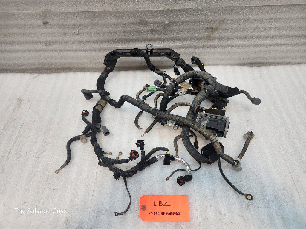 06 07 GMC CHEVROLET 2500HD DURAMAX 6.6 LBZ ENGINE MOTOR WIRING HARNESS LOOM