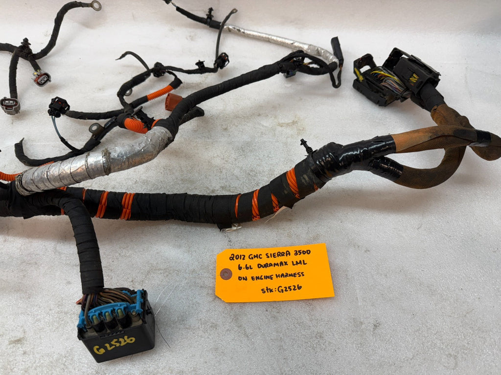 12 GMC SIERRA CHEVROLET SILVERADO 3500HD DURAMAX 6.6 LML ENGINE WIRING HARNESS