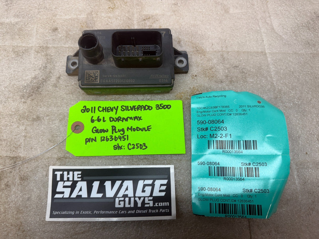 11-14 GMC CHEVROLET SILVERADO 3500HD 6.6 LML OEM GPM GLOW PLUG MODULE 12636451