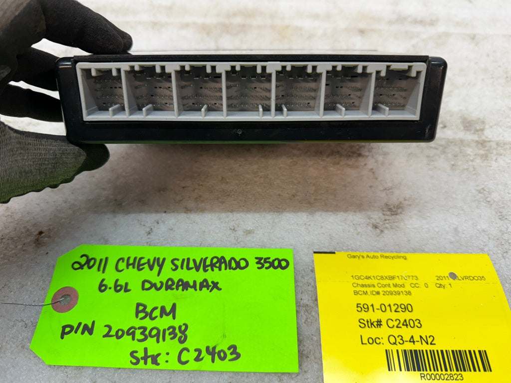 11-14 Chevrolet GMC 2500HD DURAMAX 6.6 LML BCM BODY CONTROL MODULE 20939138