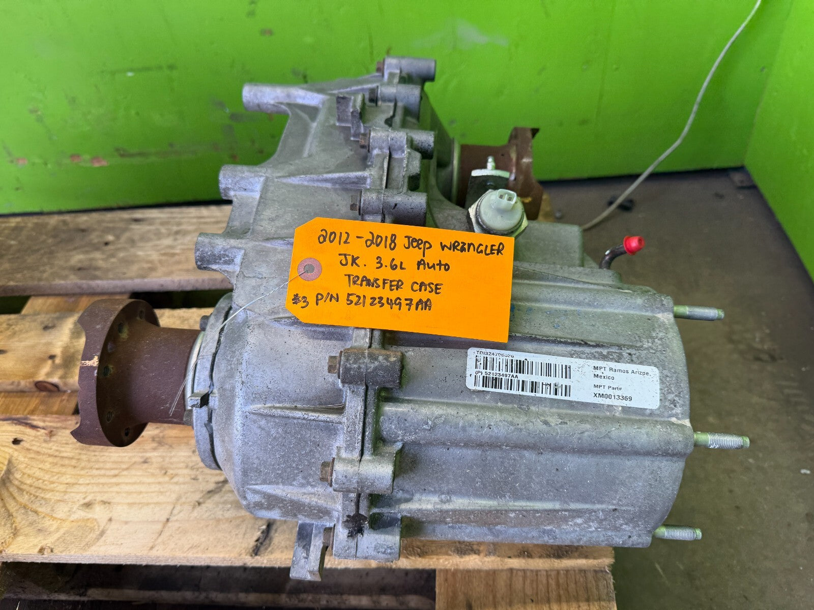 12-18 JEEP WRANGLER JK 3.6 L AUTO TRANSFER CASE TRANSFERCASE 52123497AA