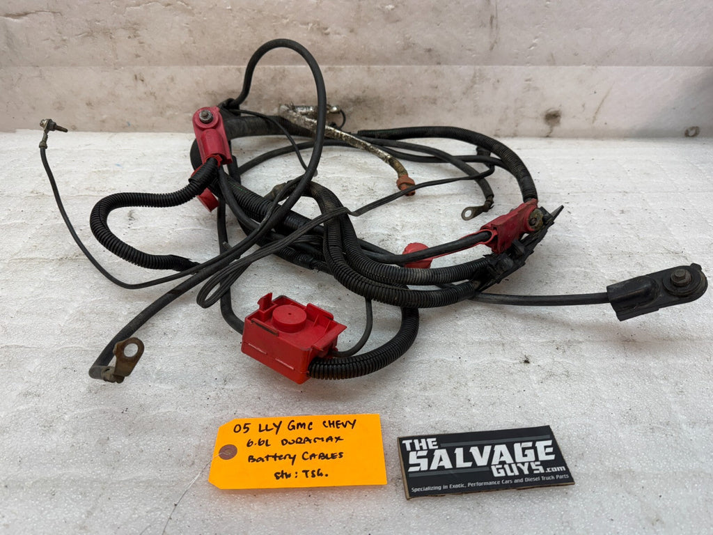 04 05 GMC CHEVROLET SILVERADO 2500HD 3500HD 6.6 LLY OEM BATTERY CABLES