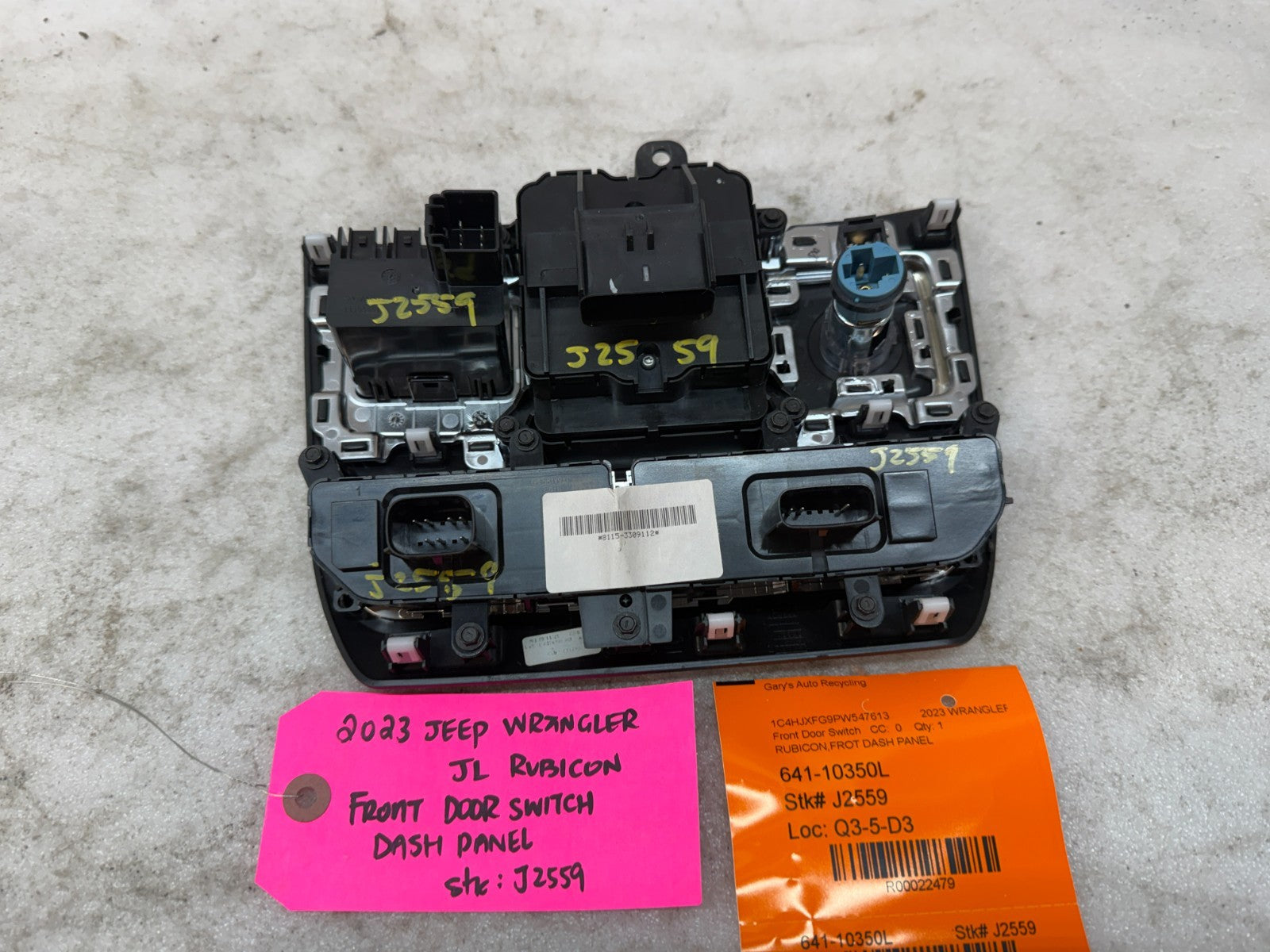 18-24 JEEP WRANGLER RUBICON JL JT DASH WINDOW AUXILIARY LOCKER SWITCH PANEL