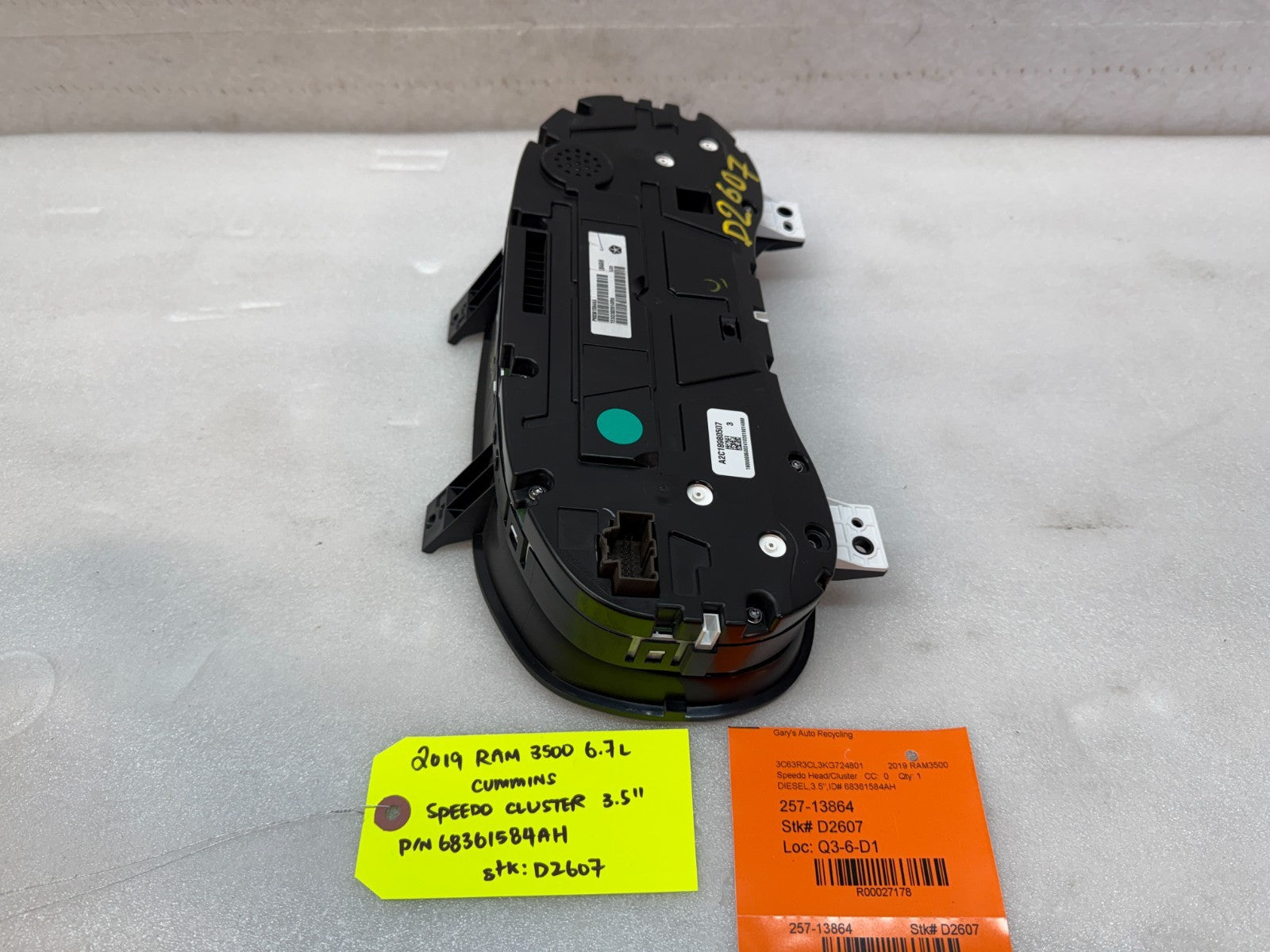 19 20 21  RAM 2500 3500 6.7 CUMMINS GAUGE CLUSTER SPEEDOMETER TACH 68361584AH