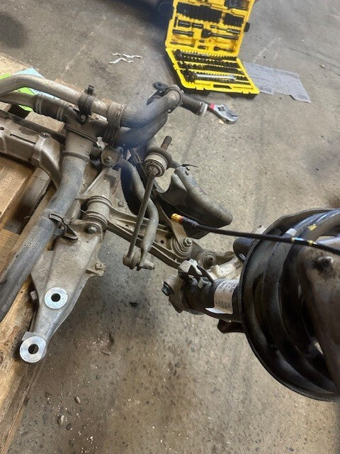 07-09 PORSCHE 997TT 997 TURBO LEFT FRONT SUSPENSION KNUCKLE KNEE SHOCK 13K!
