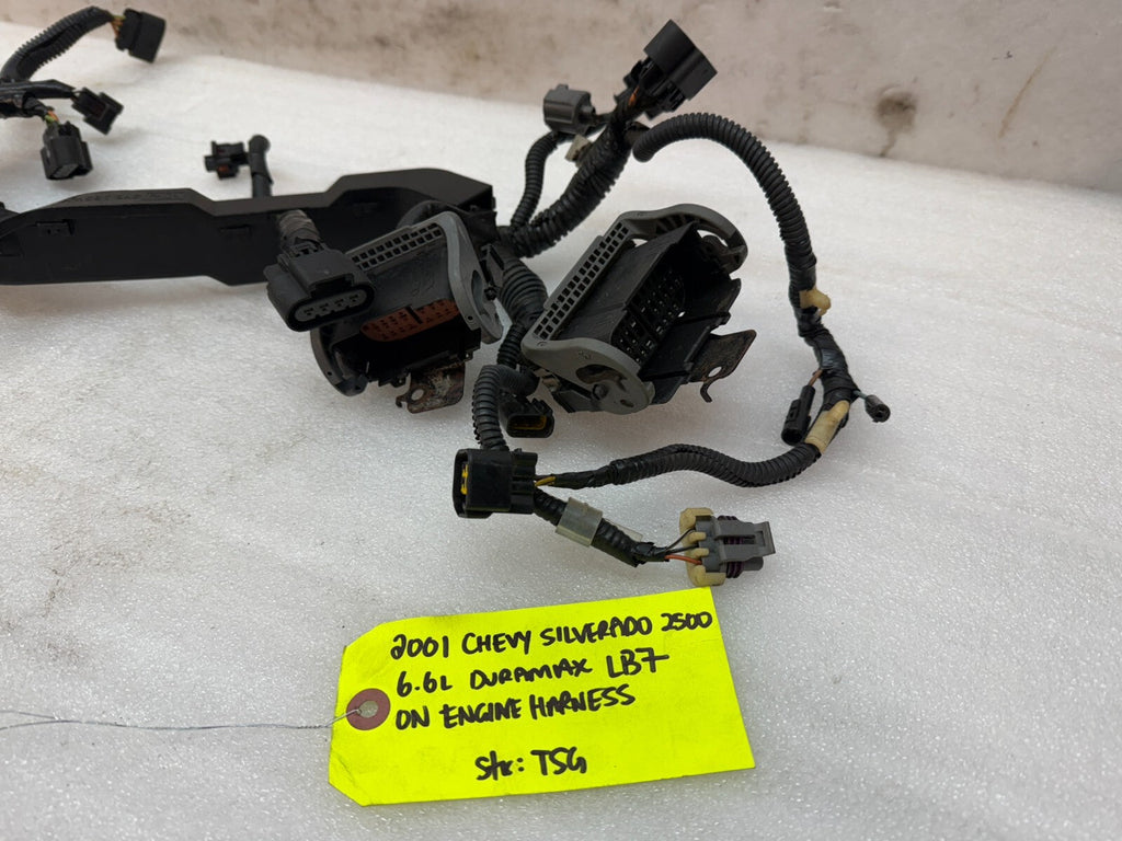 01 02 Chevrolet GMC DURAMAX LB7 6.6 ON ENGINE WIRING HARNESS LOOM