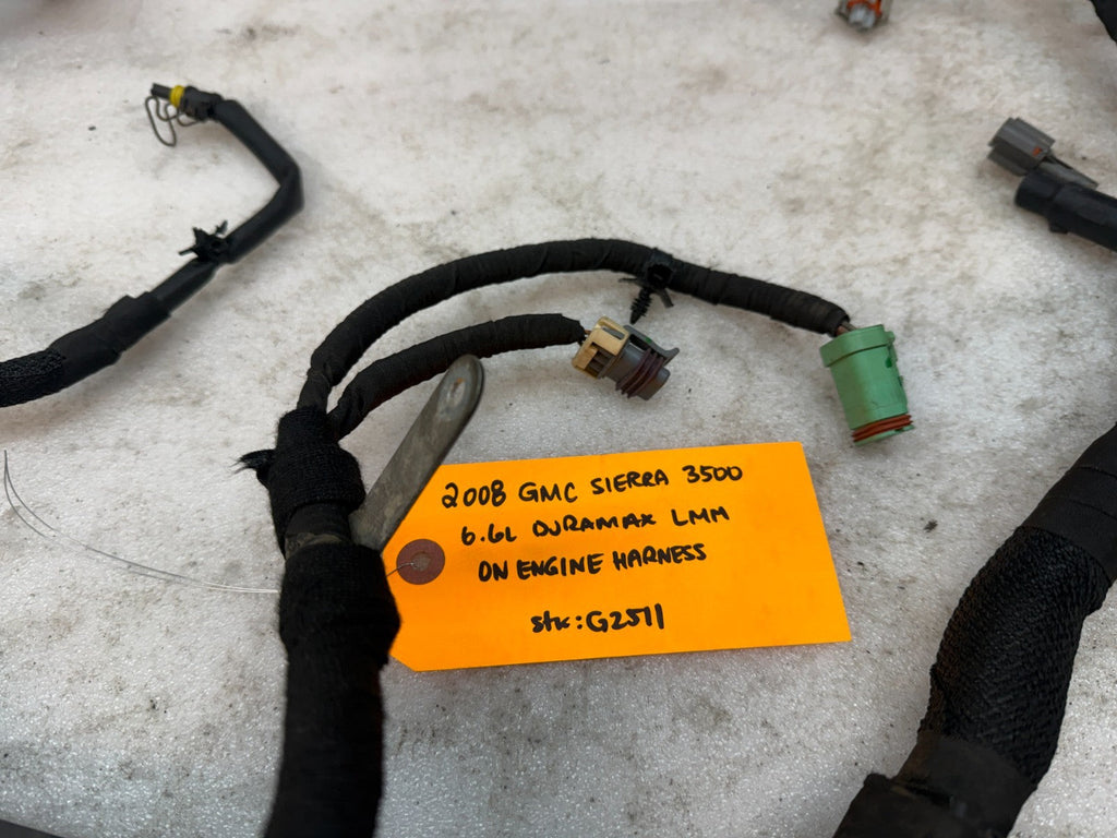 07-10 GMC CHEVROLET 2500HD DURAMAX 6.6 LMM ENGINE MOTOR WIRING HARNESS LOOM