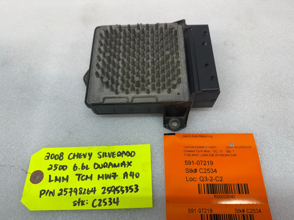 06 07 08 GMC SIERRA ALLISON A40 TRANSMISSION CONTROL MODULE TCM TCU A40 25798264