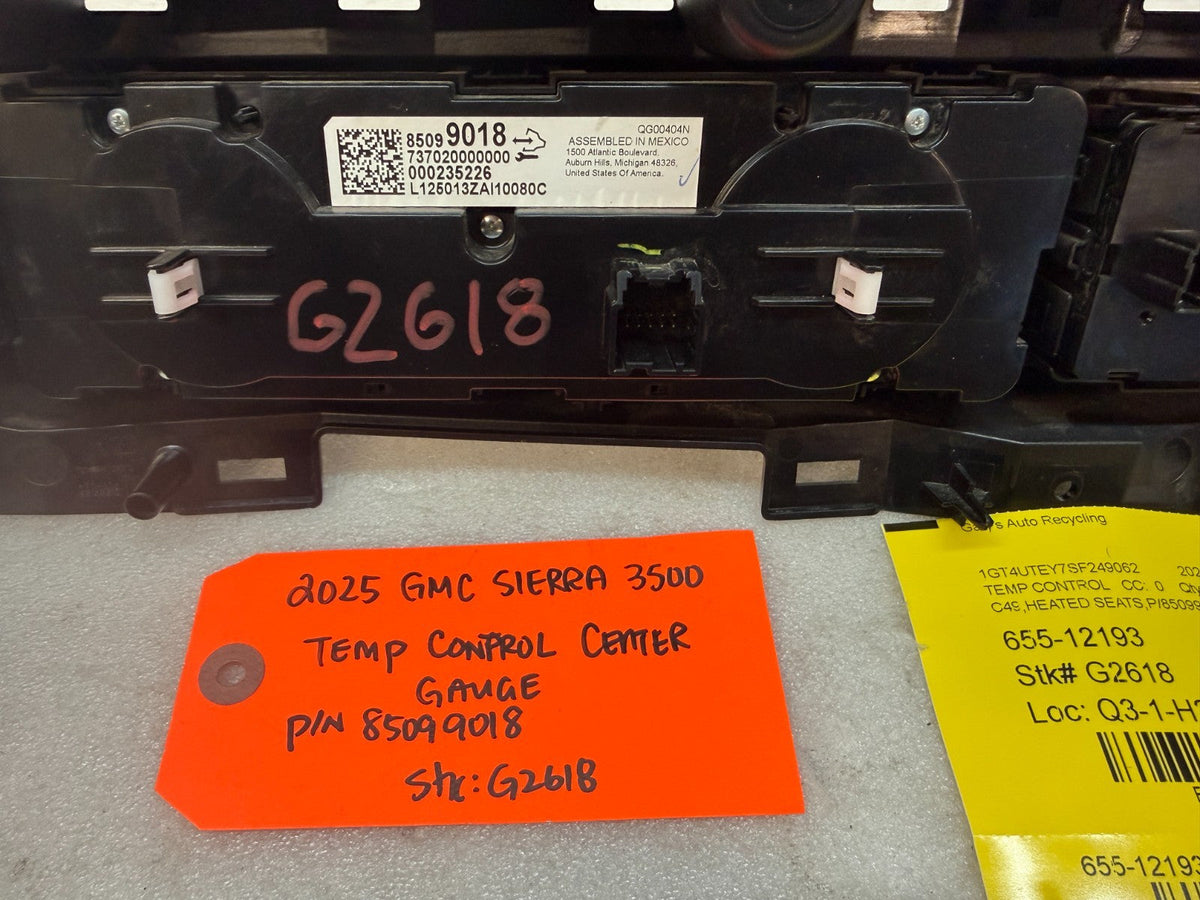 24 25 Chevrolet GMC 3500hd SIERRA DASH HEATER AC CONTROL PANEL 85099018
