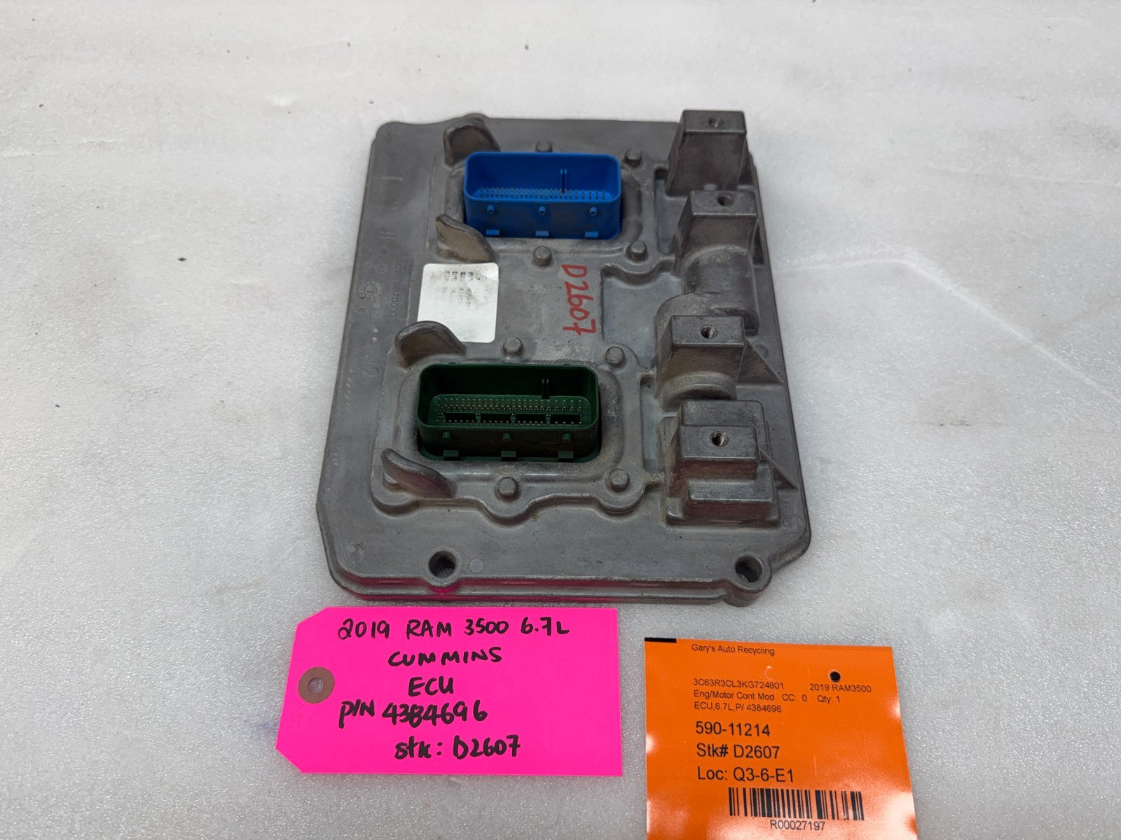 19 20 21 DODGE RAM 2500 3500 6.7 CUMMINS ENGINE COMPUTER ECU ECM 4384696