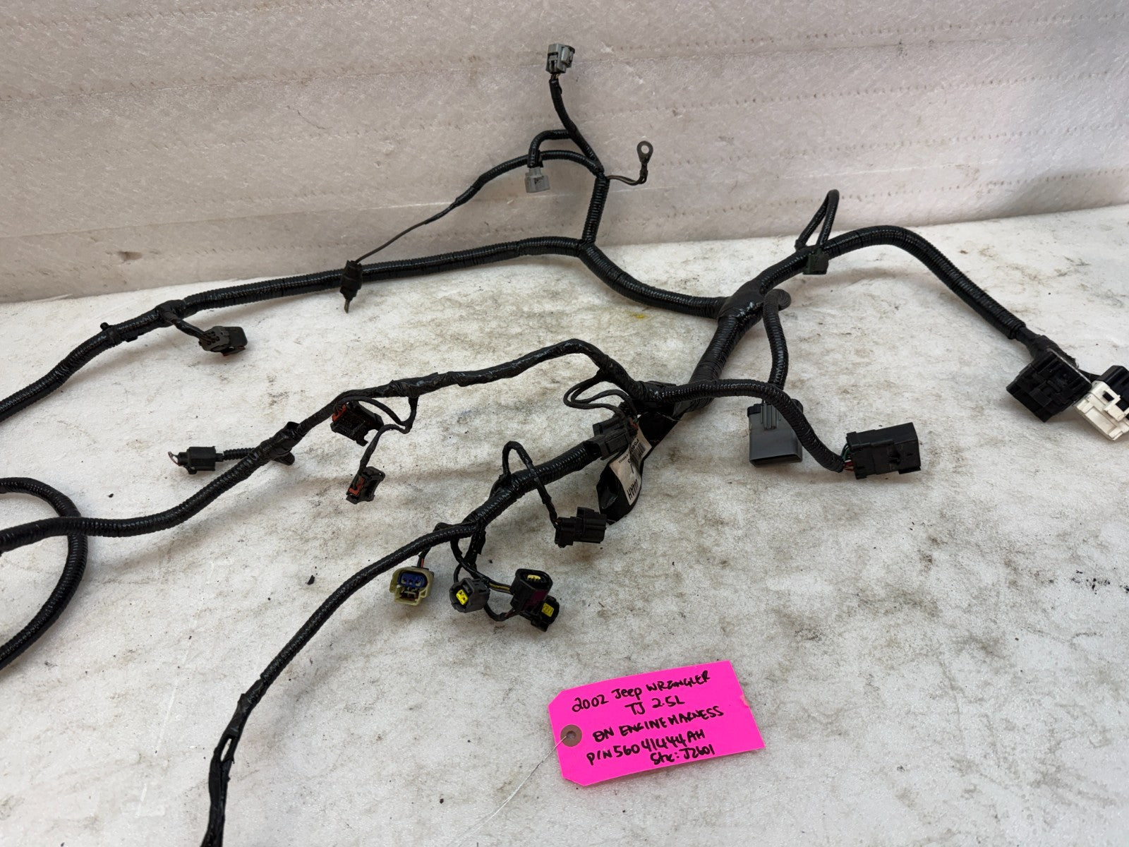 2002 JEEP WRANGLER TJ 2.5 MANUAL INJECTOR ON ENGINE WIRING HARNESS 56041444AH