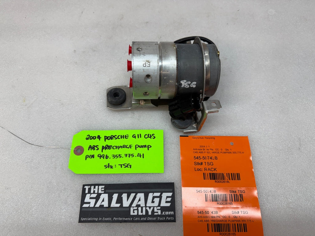 04 PORSCHE 911 996 C4S TURBO OEM ABS PRE CHARGE PUMP 99635577541 01-05