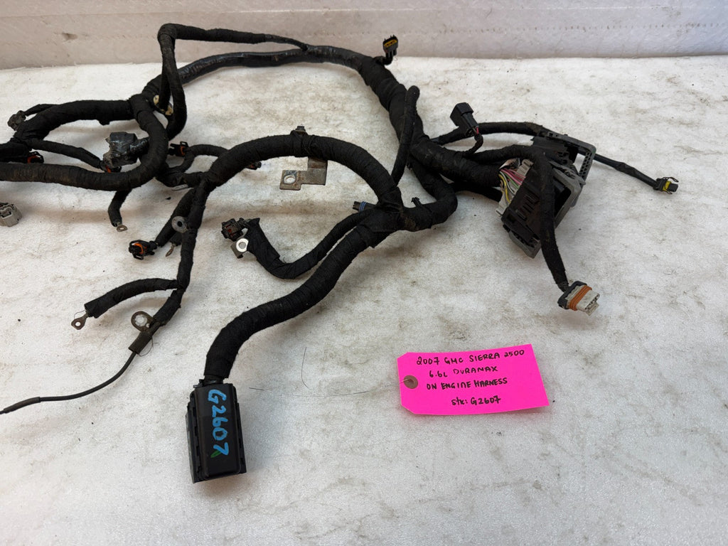 06 07 GMC CHEVROLET 2500HD DURAMAX 6.6 LBZ ENGINE MOTOR WIRING HARNESS LOOM