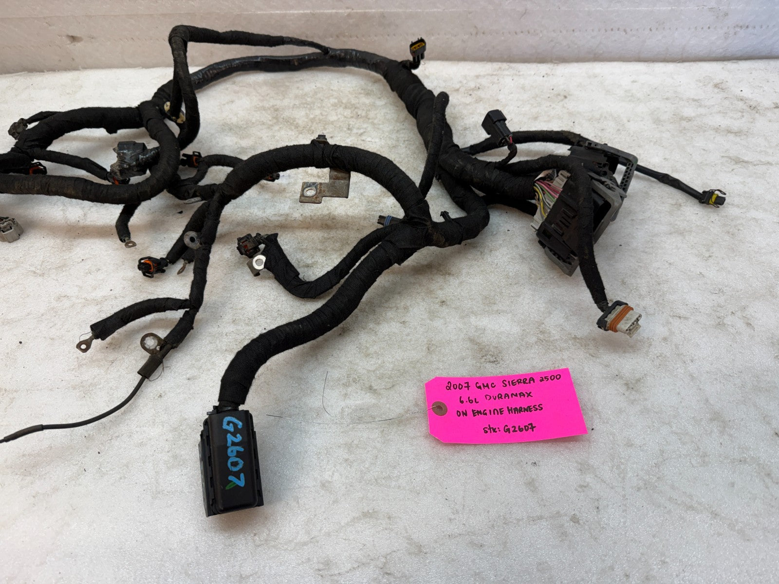 06 07 GMC CHEVROLET 2500HD DURAMAX 6.6 LBZ ENGINE MOTOR WIRING HARNESS LOOM