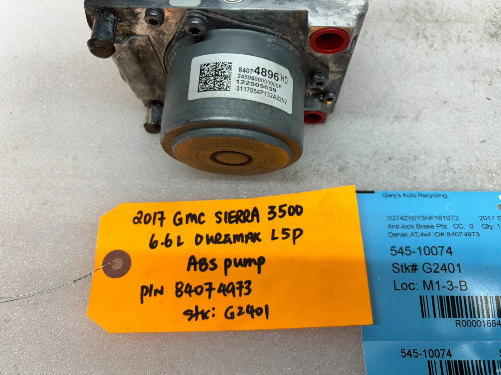 14-19 GMC SIERRA 2500HD 3500HD ABS ANTI LOCK BRAKE MODULE 84074973
