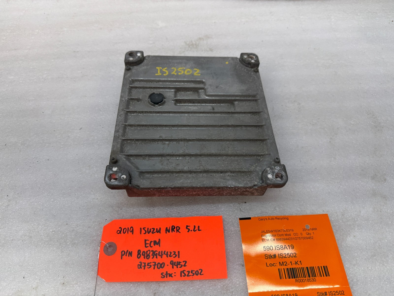 19 ISUZU NRR NPR NQR 5.2 ENGINE COMPUTER CONTROL MODULE ECM ECU 8983944231