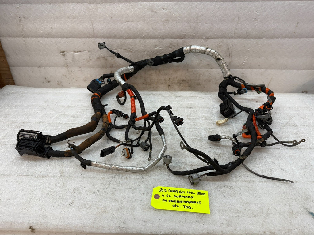 12 GMC SIERRA CHEVROLET SILVERADO 3500HD DURAMAX 6.6 LML ENGINE WIRING HARNESS