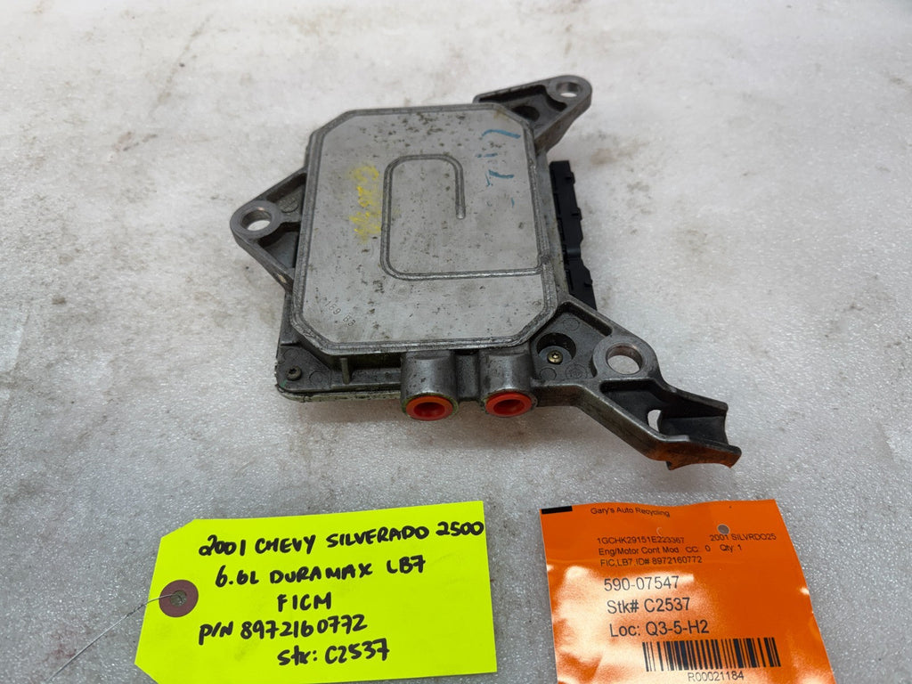 01 Chevrolet GMC LB7 6.6 DURAMAX FICM FUEL INJECTION CONTROL MODULE 8972160772