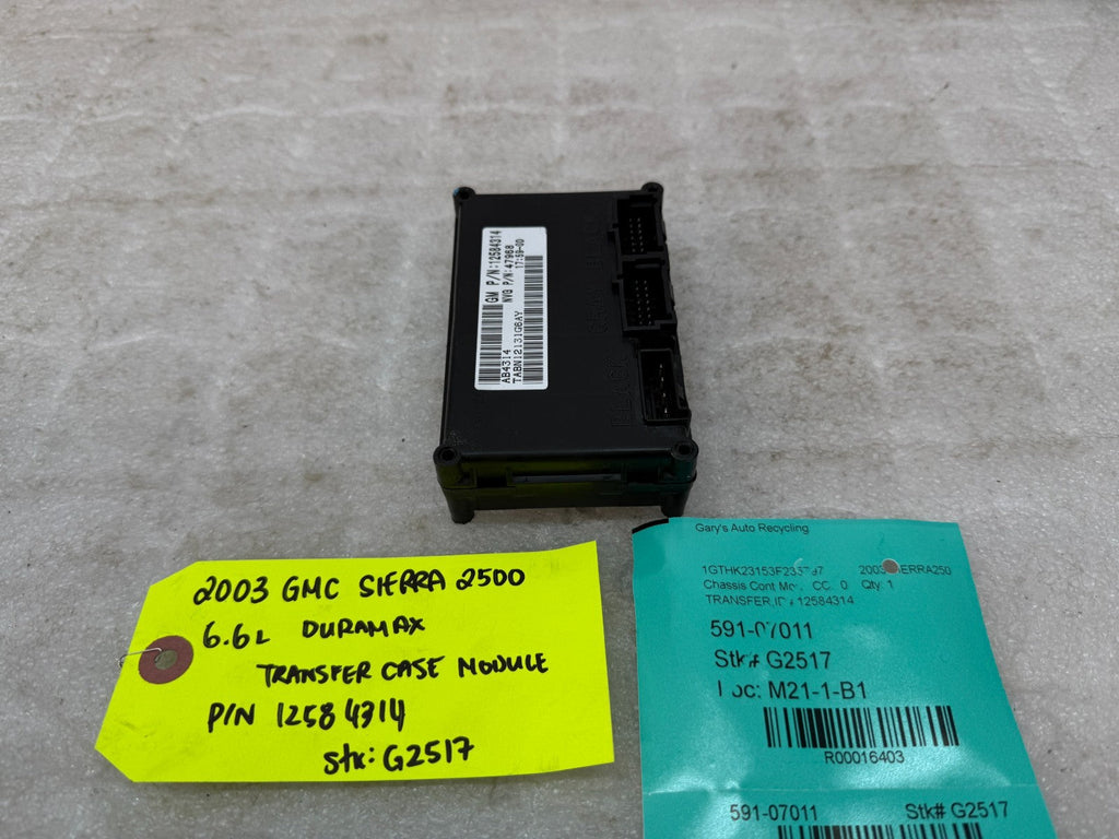 03-07 GMC SIERRA SILVERADO 2500 3500 TRANSFER CASE CONTROL MODULE 12584314