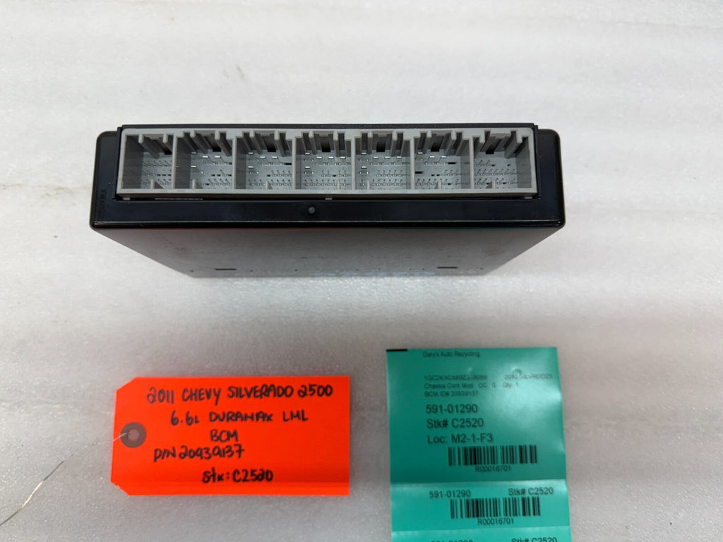 11-14 Chevrolet GMC 2500HD DURAMAX 6.6 LML BCM BODY CONTROL MODULE 20939137