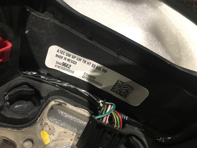 16-21 CHEVROLET CAMARO SS RS ZL1 BLACK LEATHER STEERING WHEEL AUTOMATIC 84449662