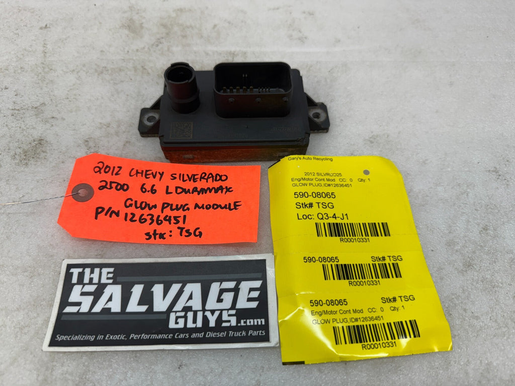 11-14 GMC CHEVROLET SILVERADO 3500HD 6.6 LML OEM GPM GLOW PLUG MODULE 12636451