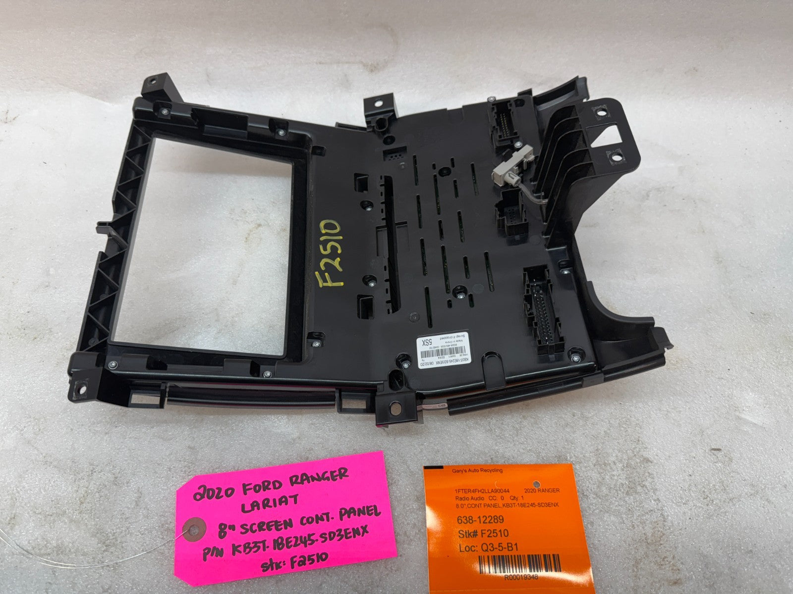 20 FORD RANGER LARIAT RADIO NAVIGATION HEATER CONTROL TRIM 19-23