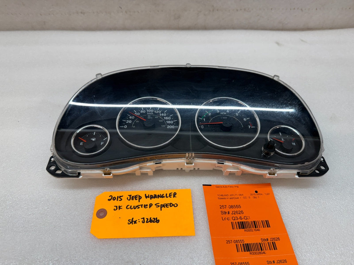 15 JEEP WRANGLER JK 3.6 METRIC SPEEDOMETER GAUGE CLUSTER 56054394AE 12-18