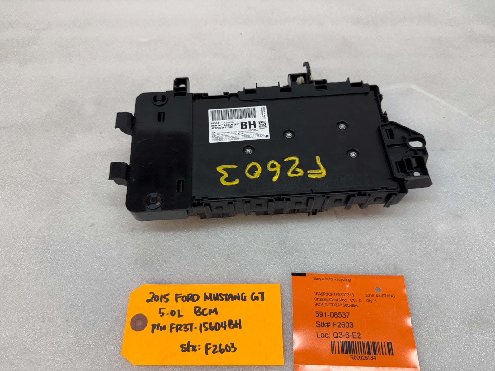 15-17 FORD MUSTANG 5.0 S550 BCM BODY CONTROL MODULE FR3T-15604BH